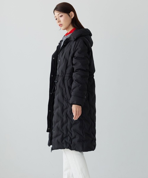 Filomo（フィローモ）の「[Filomo]シームレス ダウンコート フード付き（ダウンジャケット/コート・レディース・ブラック/カーキ/アイボリー/ブルー/ベージュ・M/L）」の10枚目の写真