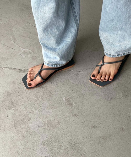 CANAL JEAN(キャナルジーン)の「El mar クロス紐ペタサンダル(サンダル・レディース・ホワイト/ブラック/ベージュ/オレンジ/グレー・38/39/37)」の20枚目の写真