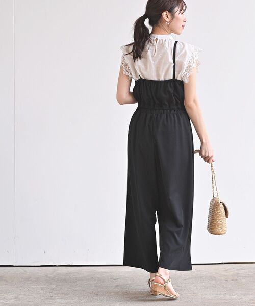 rps(アールピーエス)の「カットジョーゼットキャミオールインワン(つなぎ/オールインワン・レディース・ベージュ/ブラック・M)」の15枚目の写真