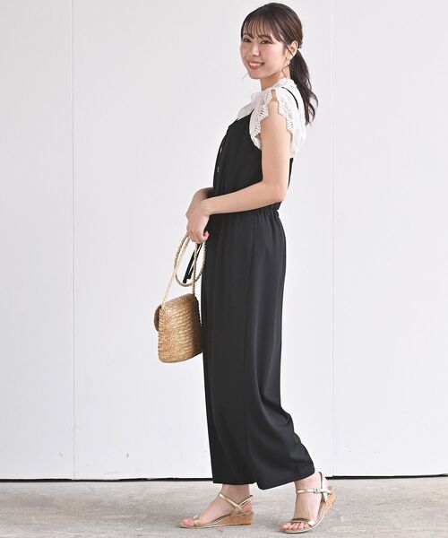 rps(アールピーエス)の「カットジョーゼットキャミオールインワン(つなぎ/オールインワン・レディース・ベージュ/ブラック・M)」の20枚目の写真