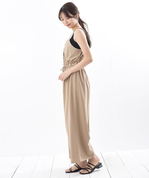 rps(アールピーエス)の「カットジョーゼットキャミオールインワン(つなぎ/オールインワン・レディース・ベージュ/ブラック・M)」の17枚目の写真