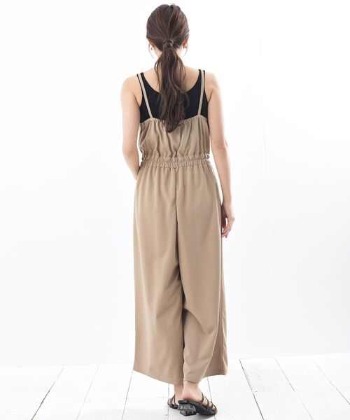 rps(アールピーエス)の「カットジョーゼットキャミオールインワン(つなぎ/オールインワン・レディース・ベージュ/ブラック・M)」の22枚目の写真