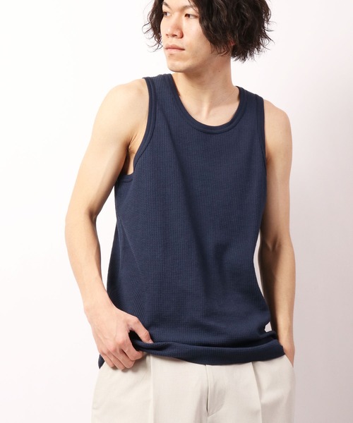JEMORGAN（ジェーイーモーガン）の「JEMORGAN ワッフル/フライス タンクトップ (パック入り)（タンクトップ・メンズ・ホワイト/ナチュラル/ブラック/杢グレー/カーキ/ネイビー/オフホワイト/チャコール/ブラック系その他/グレー系その他・M/L/XL/S）」の10枚目の写真