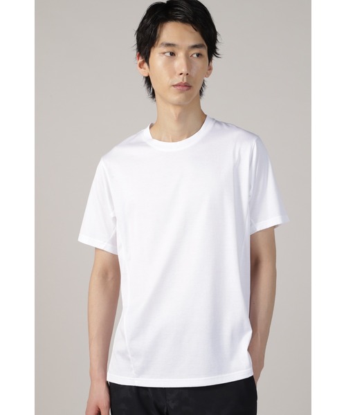 HIGH STREET（ハイストリート）の「HIGH STREET∴シルケット天竺サイド切り替えTee（Tシャツ/カットソー・メンズ・ホワイト/ブルー系2・LL/M/L）」の2枚目の写真