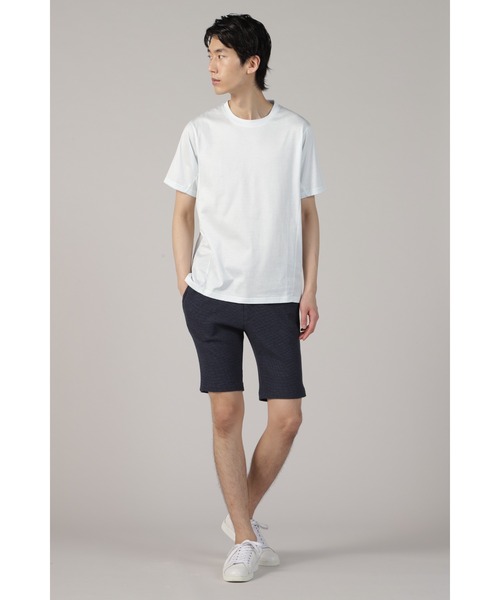 HIGH STREET（ハイストリート）の「HIGH STREET∴シルケット天竺サイド切り替えTee（Tシャツ/カットソー・メンズ・ホワイト/ブルー系2・LL/M/L）」の16枚目の写真