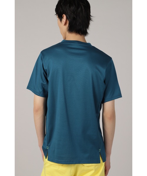 HIGH STREET（ハイストリート）の「HIGH STREET∴シルケット天竺サイド切り替えTee（Tシャツ/カットソー・メンズ・ホワイト/ブルー系2・LL/M/L）」の22枚目の写真