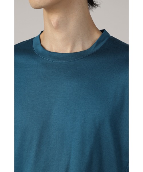 HIGH STREET（ハイストリート）の「HIGH STREET∴シルケット天竺サイド切り替えTee（Tシャツ/カットソー・メンズ・ホワイト/ブルー系2・LL/M/L）」の21枚目の写真