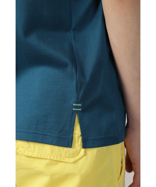 HIGH STREET（ハイストリート）の「HIGH STREET∴シルケット天竺サイド切り替えTee（Tシャツ/カットソー・メンズ・ホワイト/ブルー系2・LL/M/L）」の19枚目の写真