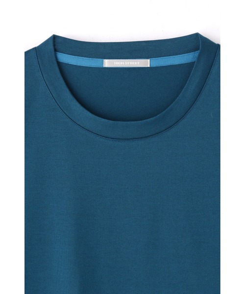 HIGH STREET（ハイストリート）の「HIGH STREET∴シルケット天竺サイド切り替えTee（Tシャツ/カットソー・メンズ・ホワイト/ブルー系2・LL/M/L）」の7枚目の写真