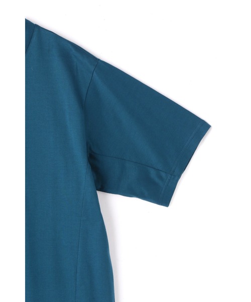 HIGH STREET（ハイストリート）の「HIGH STREET∴シルケット天竺サイド切り替えTee（Tシャツ/カットソー・メンズ・ホワイト/ブルー系2・LL/M/L）」の6枚目の写真