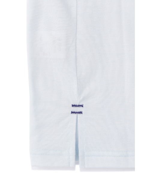 HIGH STREET（ハイストリート）の「HIGH STREET∴シルケット天竺サイド切り替えTee（Tシャツ/カットソー・メンズ・ホワイト/ブルー系2・LL/M/L）」の10枚目の写真