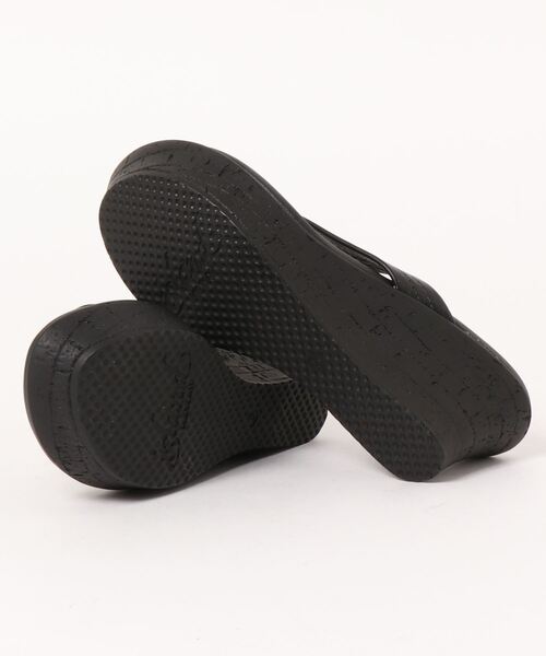ISLAND SLIPPER（アイランドスリッパ）の「【 ISLAND SLIPPER / アイランドスリッパ 】 WEDGE SANDAL ウェッジ サンダル（サンダル・レディース・ブラック/ダークブラウン/ブラウン・5/6/7）」の4枚目の写真