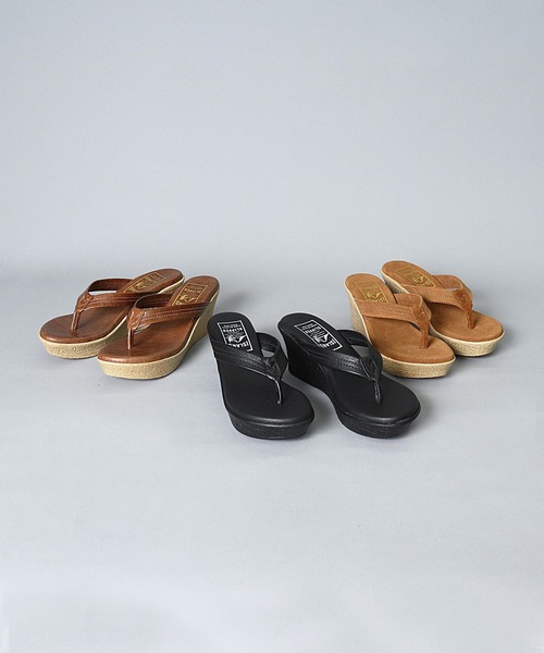 ISLAND SLIPPER（アイランドスリッパ）の「【 ISLAND SLIPPER / アイランドスリッパ 】 WEDGE SANDAL ウェッジ サンダル（サンダル・レディース・ブラック/ダークブラウン/ブラウン・5/6/7）」の6枚目の写真
