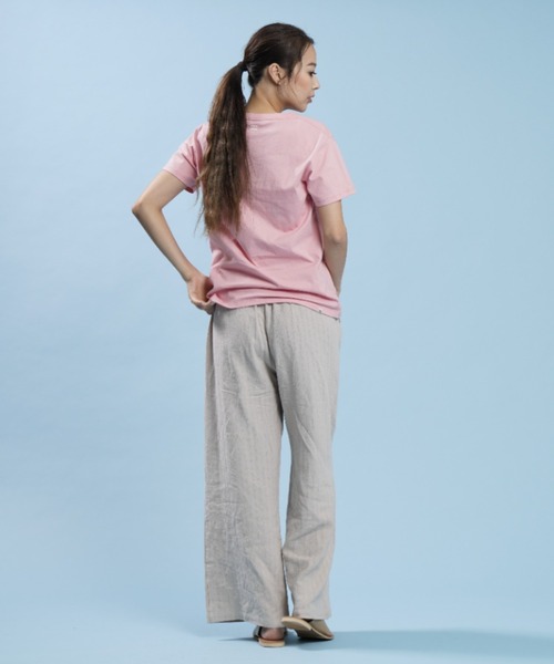 BILLABONG(ビラボン)の「BILLABONG/ビラボン ルーズシルエット ボタニカル柄/花柄ロゴTシャツ BC013-220(Tシャツ/カットソー・レディース・ホワイト/ピンク/ブラック・M/L)」の9枚目の写真