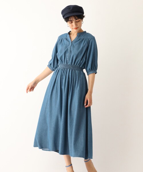 セール C デニムダンガリーシャツワンピース ワンピース Opaque Clip オペークドットクリップ のファッション通販 Zozotown