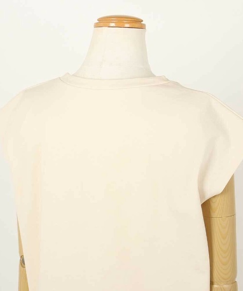 TRIANGLE PALETTE(トライアングルパレット)の「フレンチスリーブトップス(USAコットン.コットン100%,綿100%)(Tシャツ/カットソー・レディース・チャコールグレー/ベージュ/ブラウン/アイボリー/キャメル/プラム/ブルー・FREE)」の21枚目の写真