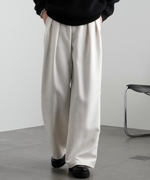 MONO-MART | ナチュラルシャンブレーファブリック ワイドストレートパンツ(その他パンツ)