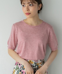 半袖カラーニット