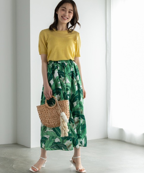 Edit Sheen（エディットシーン）の「半袖カラーニット（ニット/セーター・レディース・ブラック/アイボリー/グリーン/ピンク/イエロー・M）」の8枚目の写真