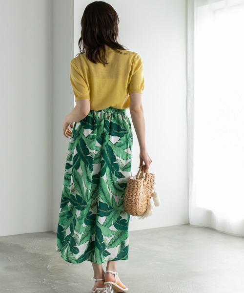 Edit Sheen（エディットシーン）の「半袖カラーニット（ニット/セーター・レディース・ブラック/アイボリー/グリーン/ピンク/イエロー・M）」の9枚目の写真