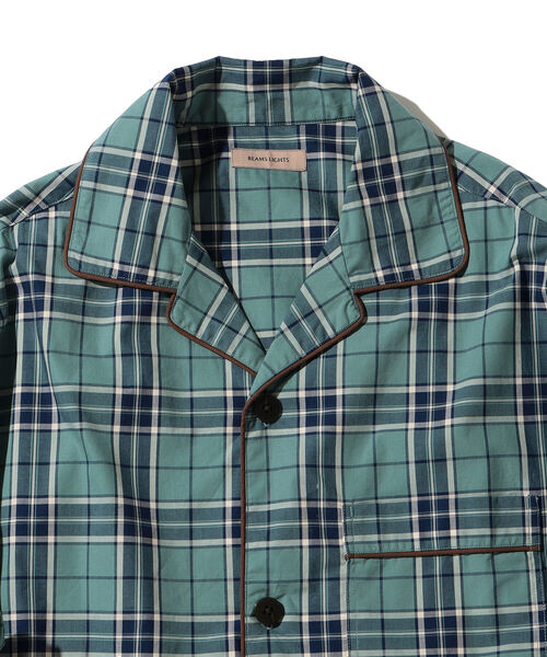 BEAMS LIGHTS（ビームスライツ）の「BEAMS LIGHTS / チェック パジャマシャツ（シャツ/ブラウス・メンズ・オレンジ/ミント・SMALL/MEDIUM/LARGE）」の4枚目の写真