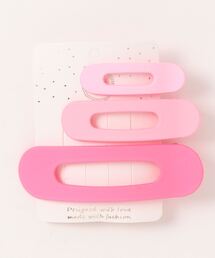 3セット・マットカラーヘアクリップ