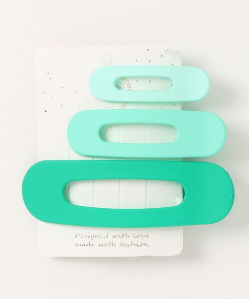 Fun & Daily（ファンアンドデイリー）の「3セット・マットカラーヘアクリップ（バレッタ/ヘアクリップ・レディース・パープル/ブラウン/ピンク/イエロー/オレンジ/ブルー/グリーン・FREE）」の3枚目の写真