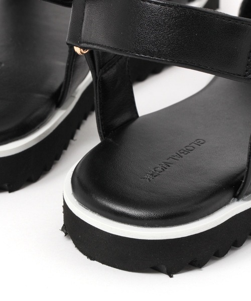 GLOBAL WORK（グローバルワーク）の「厚底スポーツサンダル/キッズ/296307（サンダル・キッズ・ブラック・22cm/19cm/20cm/21cm）」の2枚目の写真