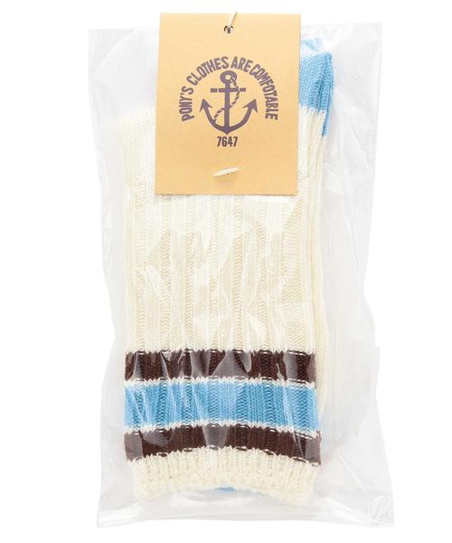 green label relaxing(グリーンレーベルリラクシング)の「【KIDS】PONY GO ROUNDラインソックス◆(ソックス/靴下・キッズ・レッド/コバルトブルー・16-18cm/13-15cm/19-21cm)」の2枚目の写真