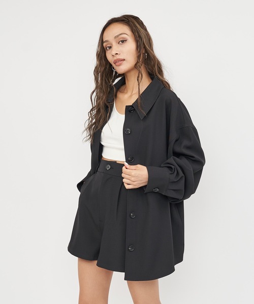 SPIRALGIRL（スパイラルガール）の「メランジハイウエストショートパンツ（その他パンツ・レディース・ブラック/ブラウン・FREE）」の14枚目の写真