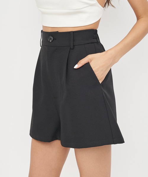 SPIRALGIRL（スパイラルガール）の「メランジハイウエストショートパンツ（その他パンツ・レディース・ブラック/ブラウン・FREE）」の10枚目の写真