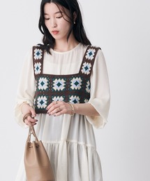 earth music&ecology | スクエアクロシェビスチェ(ベスト)