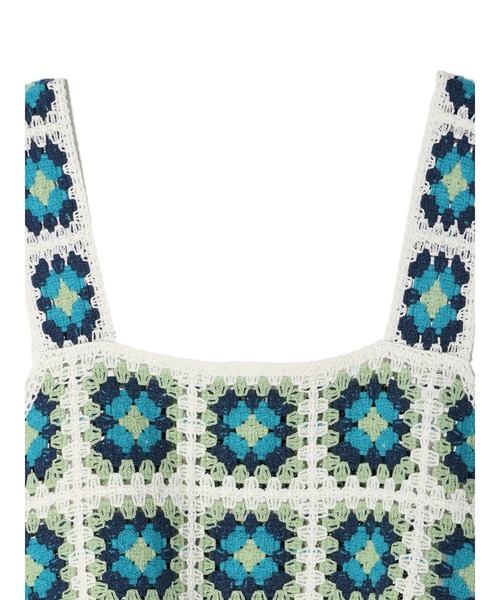 earth music&ecology(アースミュージックアンドエコロジー)の「スクエアクロシェビスチェ(ベスト・レディース・アイボリー/ダークブラウン・FREE)」の14枚目の写真