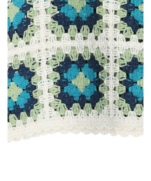 earth music&ecology(アースミュージックアンドエコロジー)の「スクエアクロシェビスチェ(ベスト・レディース・アイボリー/ダークブラウン・FREE)」の16枚目の写真