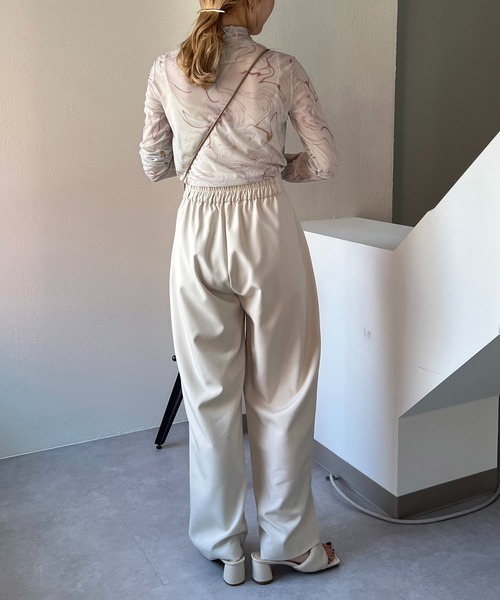 CAPRICIEUX LE'MAGE(カプリシューレマージュ)の「マーブルメッシュプルオーバー(Tシャツ/カットソー・レディース・カーキ/アイボリー・FREE)」の18枚目の写真