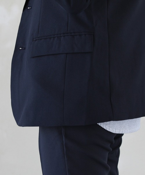 THE CASUAL（カジュアル）の「2つボタンスーツ地テーラードジャケット 【セットアップ対応】（テーラードジャケット・メンズ・ブラック/ベージュ/ネイビー/グレー/キャメル/チャコール・MEDIUM/LARGE/X-LARGE/XX-LARGE/XXX-LARGE/SMALL）」の20枚目の写真