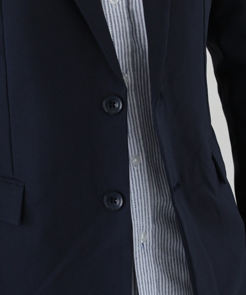 THE CASUAL（カジュアル）の「2つボタンスーツ地テーラードジャケット 【セットアップ対応】（テーラードジャケット・メンズ・ブラック/ベージュ/ネイビー/グレー/キャメル/チャコール・MEDIUM/LARGE/X-LARGE/XX-LARGE/XXX-LARGE/SMALL）」の18枚目の写真
