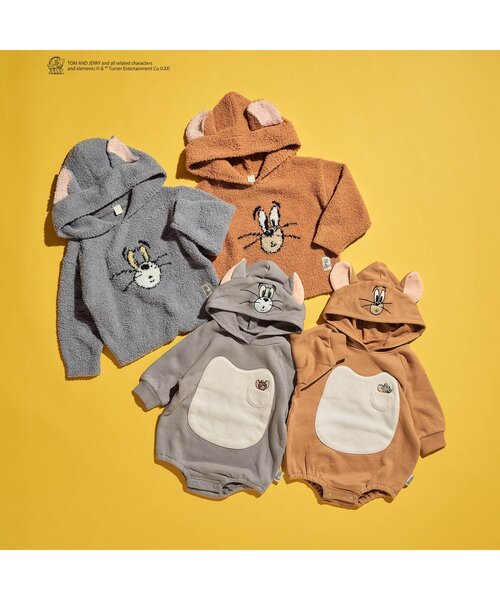Tom&Jerry(トムアンドジェリー)の「トムとジェリー フェイスパーカー(パーカー・キッズ・ブラウン/グレー・90/100/110/120/80/130)」の16枚目の写真
