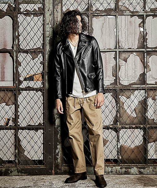 美品【ラトルトラップ】レザー 黒 ダブルライダースジャケット ゴールド金具 本革 RATTLE TRAP（ラトルトラップ） ダブルレザーライダースジャケット