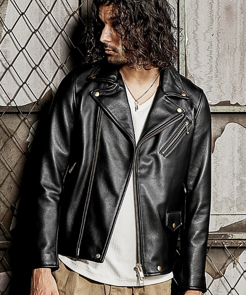 RattleTrap ブラック ダブルライダースジャケット L RATTLE TRAP（ラトルトラップ） 革ジャン ライダース SHEEP LEATHER