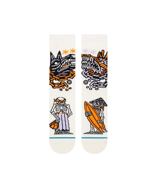 STANCE（スタンス）の「【STANCE/スタンス】DJ CLASH　DJ JAVIER(DJハビエル）コラボモデル（ソックス/靴下・メンズ・オフホワイト・LARGE）」の4枚目の写真