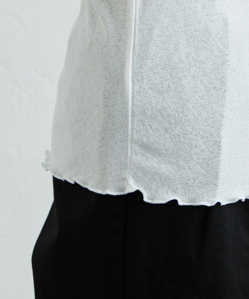 PUAL CE CIN（ピュアルセシン）の「【WEB限定】シアーネットハイネックプルオーバー（Tシャツ/カットソー・レディース・ダークブルー/オフホワイト/ブラック/ダークグリーン・FREE）」の15枚目の写真