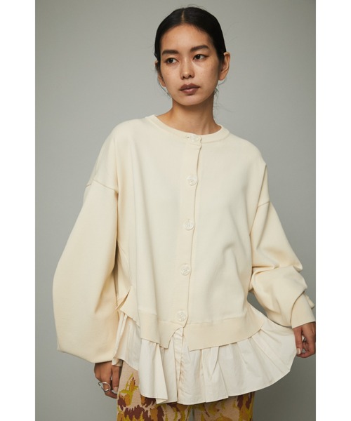 HeRIN.CYE(ヘリンドットサイ)の「Frill knit cadigan(カーディガン/ボレロ・レディース・オフホワイト/イエロー/ブルー/ブラック・FREE)」の2枚目の写真
