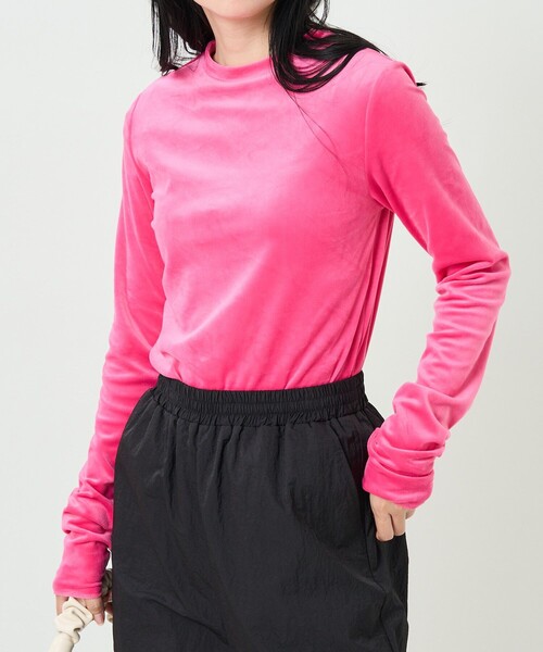 FREAK'S STORE(フリークスストア)の「カラーベロアT(Tシャツ/カットソー・レディース・ピンク/オレンジ/ブルー/グリーン・フリ-)」の20枚目の写真