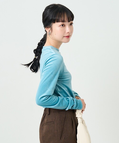 FREAK'S STORE(フリークスストア)の「カラーベロアT(Tシャツ/カットソー・レディース・ピンク/オレンジ/ブルー/グリーン・フリ-)」の6枚目の写真