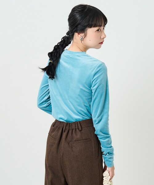 FREAK'S STORE(フリークスストア)の「カラーベロアT(Tシャツ/カットソー・レディース・ピンク/オレンジ/ブルー/グリーン・フリ-)」の9枚目の写真