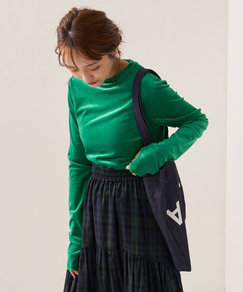 FREAK'S STORE(フリークスストア)の「カラーベロアT(Tシャツ/カットソー・レディース・ピンク/オレンジ/ブルー/グリーン・フリ-)」の7枚目の写真