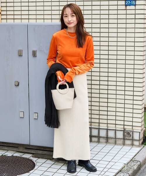 FREAK'S STORE(フリークスストア)の「カラーベロアT(Tシャツ/カットソー・レディース・ピンク/オレンジ/ブルー/グリーン・フリ-)」の10枚目の写真