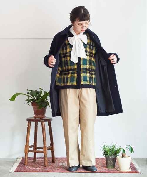 My Fav. CHILD WOMAN（マイファブチャイルドウーマン）の「ヴィンテージチノクロス　センタープレスパンツ（チノパンツ・レディース・ベージュ・38/36）」の12枚目の写真