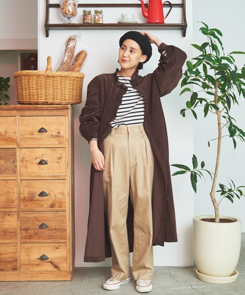 Joie de Vivre コットンツイルバイオヴィンテージファテーグチノパンツ My Fav. CHILD WOMAN チノパン ヴィンテージチノクロス センター